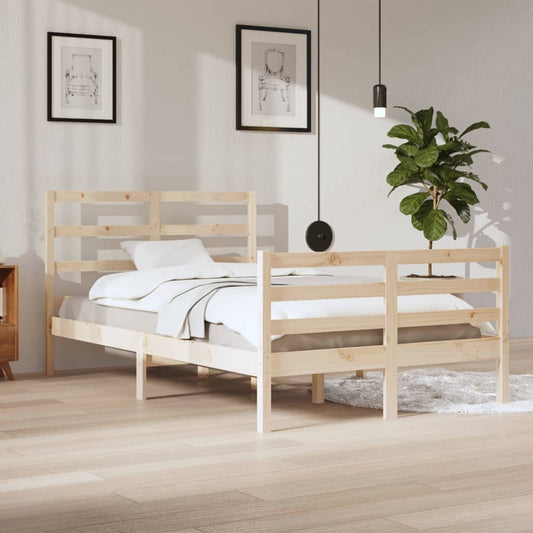 vidaXL Bed Frame Solid Wood Pine 120x200 cm