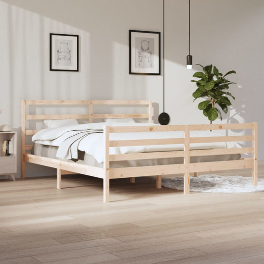 vidaXL Bed Frame Solid Wood Pine 200x200 cm