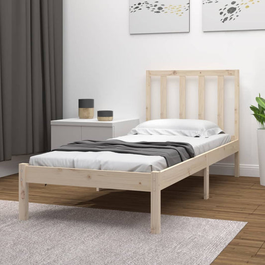 vidaXL Bed Frame Solid Wood Pine 90x190 cm Single