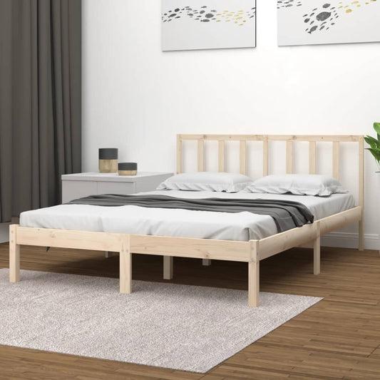 vidaXL Bed Frame Solid Wood Pine 160x200 cm