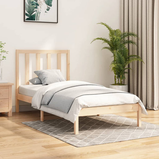 vidaXL Bed Frame Solid Wood Pine 100x200 cm
