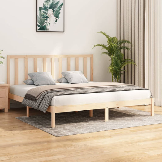 vidaXL Bed Frame Solid Wood Pine 200x200 cm