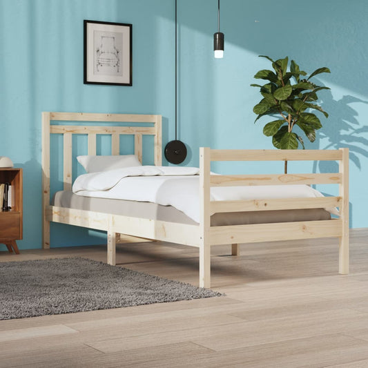vidaXL Bed Frame Solid Wood 100x200 cm