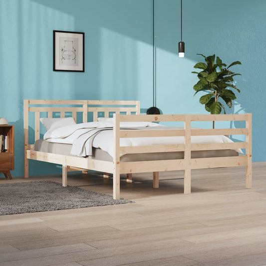 vidaXL Bed Frame Solid Wood 140x200 cm