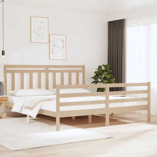 vidaXL Bed Frame Solid Wood 180x200 cm Super King Size