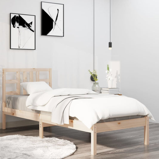 vidaXL Bed Frame Solid Wood 100x200 cm