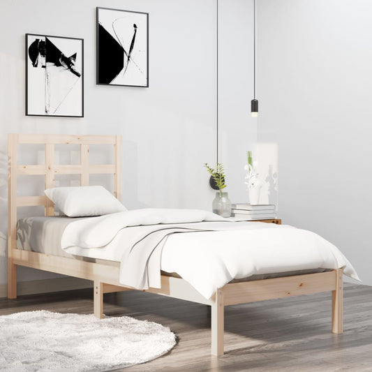 vidaXL Bed Frame Solid Wood 100x200 cm