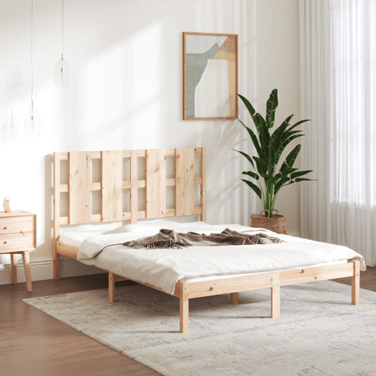 vidaXL Bed Frame Solid Wood 135x190 cm Double