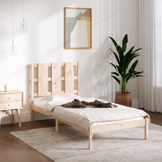 vidaXL Bed Frame Solid Wood Pine 100x200 cm