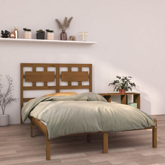 vidaXL Bed Frame Honey Brown Solid Wood 120x200 cm