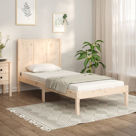vidaXL Bed Frame Solid Wood Pine 90x200 cm