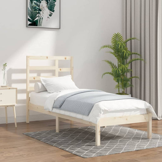 vidaXL Bed Frame Solid Wood 90X190 cm Single