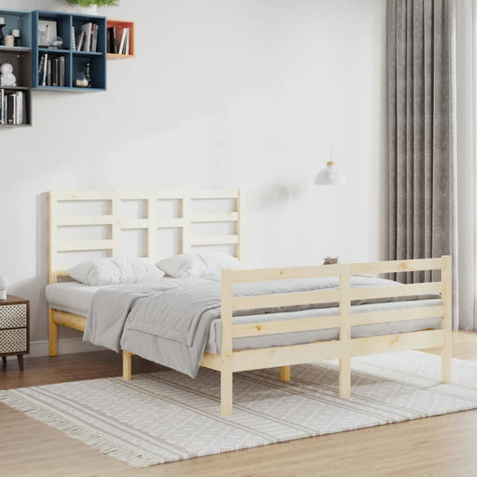vidaXL Bed Frame Solid Wood 120x200 cm