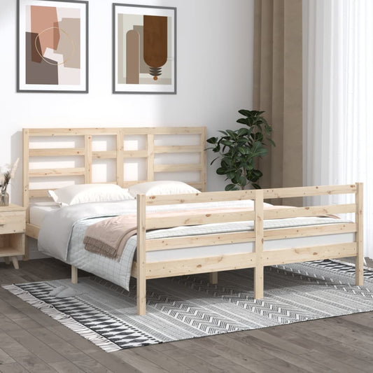 vidaXL Bed Frame Solid Wood 160x200 cm