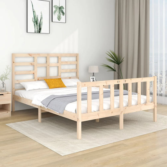 vidaXL Bed Frame Solid Wood 120x190 cm Small Double