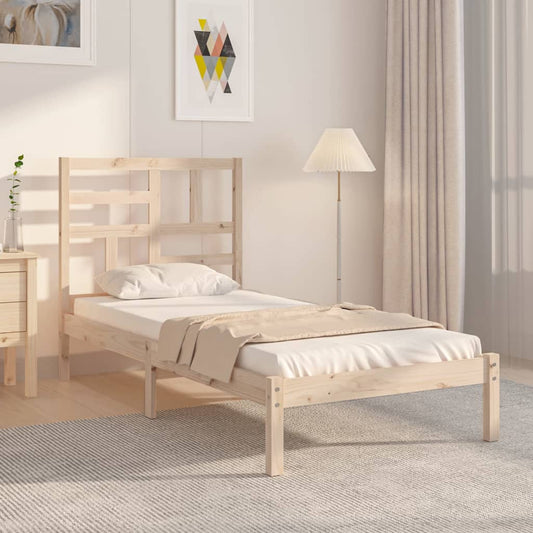 vidaXL Bed Frame Solid Wood 100x200 cm