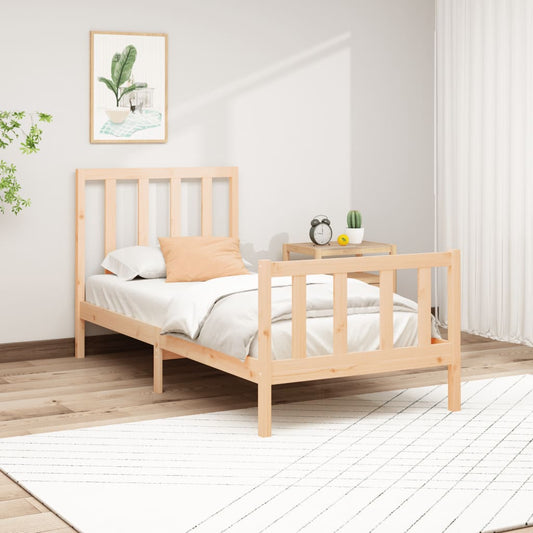 vidaXL Bed Frame Solid Wood Pine 90x200 cm