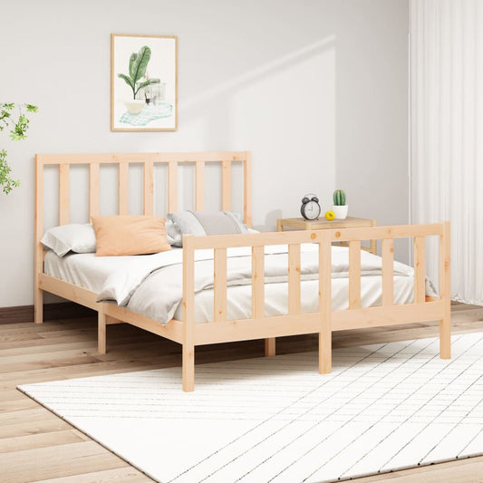 vidaXL Bed Frame Solid Wood Pine 120x200 cm