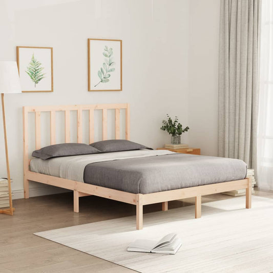 vidaXL Bed Frame Solid Wood 120x200 cm