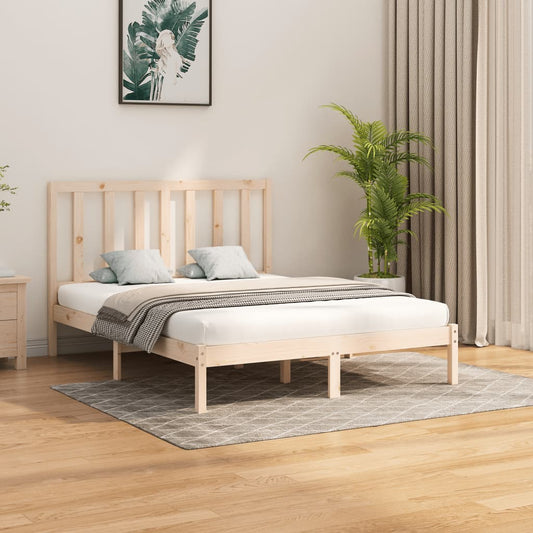 vidaXL Bed Frame Solid Wood 140x200 cm