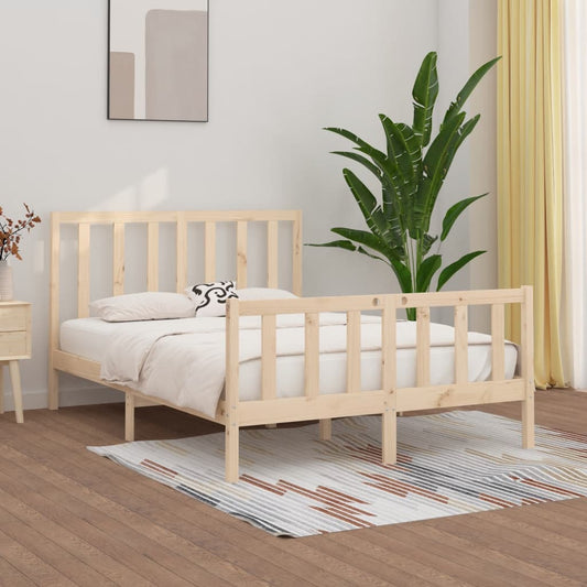 vidaXL Bed Frame Solid Wood 120x200 cm