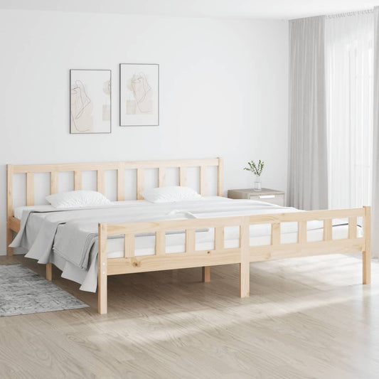 vidaXL Bed Frame Solid Wood 180x200 cm Super King Size