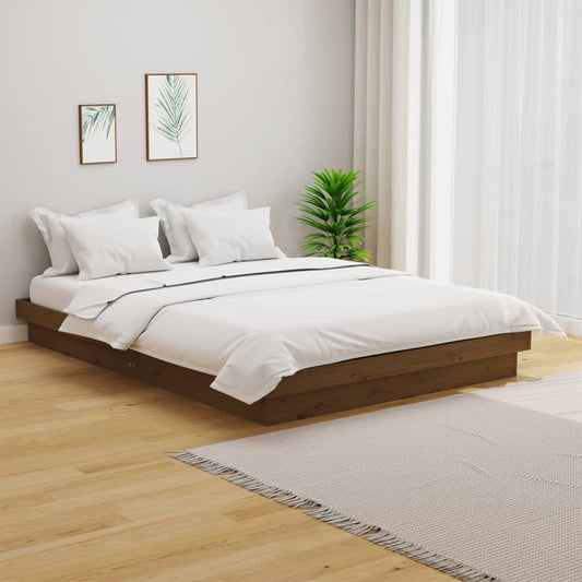 vidaXL Bed Frame Honey Brown Solid Wood Pine 120x200 cm