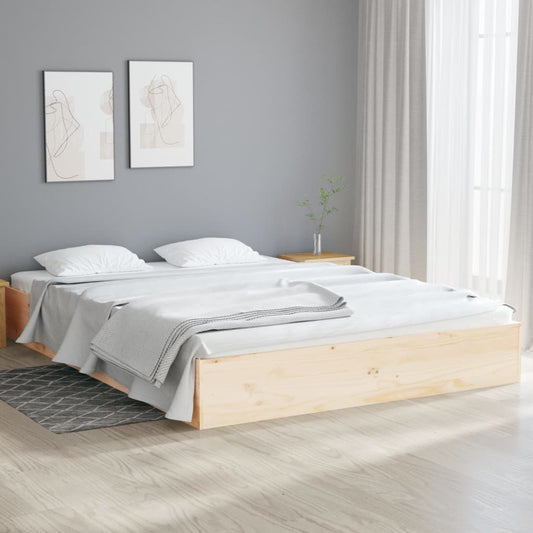 vidaXL Bed Frame Solid Wood 120x190 cm Small Double