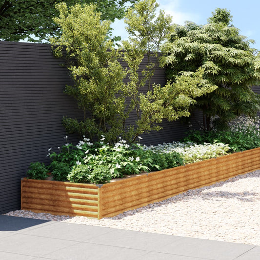 vidaXL Garden Raised Bed 770x100x36 cm Corten Steel