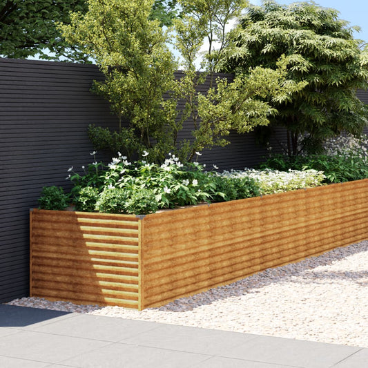 vidaXL Garden Raised Bed 1150x100x69 cm Corten Steel