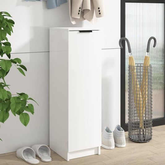 vidaXL Shoe Cabinet High Gloss White 30x35x100 cm Engineered Wood