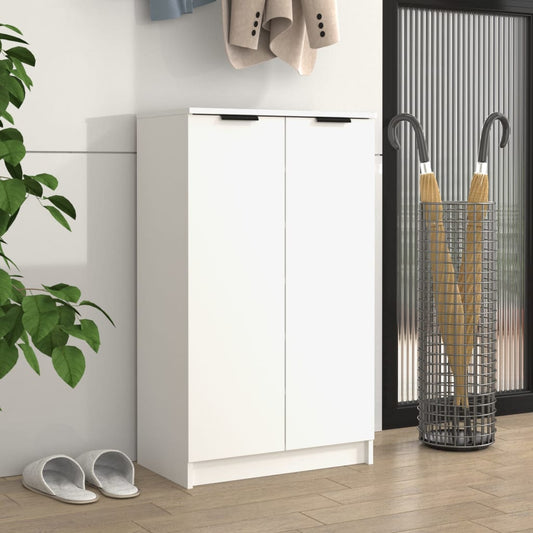 vidaXL Shoe Cabinet White 59x35x100 cm Engineered Wood