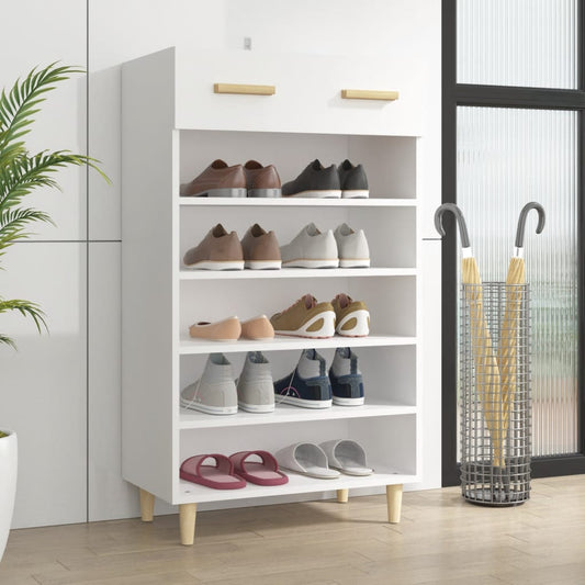 vidaXL Shoe Cabinet White 60x35x105 cm Engineered Wood