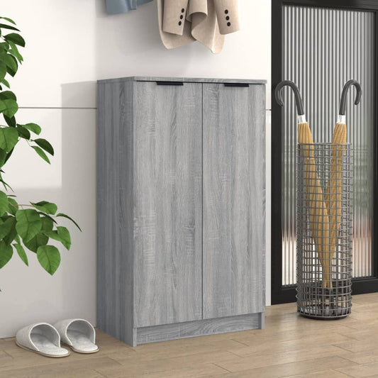 vidaXL Shoe Cabinet Grey Sonoma 59x35x100 cm Engineered Wood