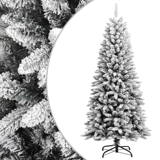 vidaXL Artificial Christmas Tree with Flocked Snow 150 cm PVC&PE