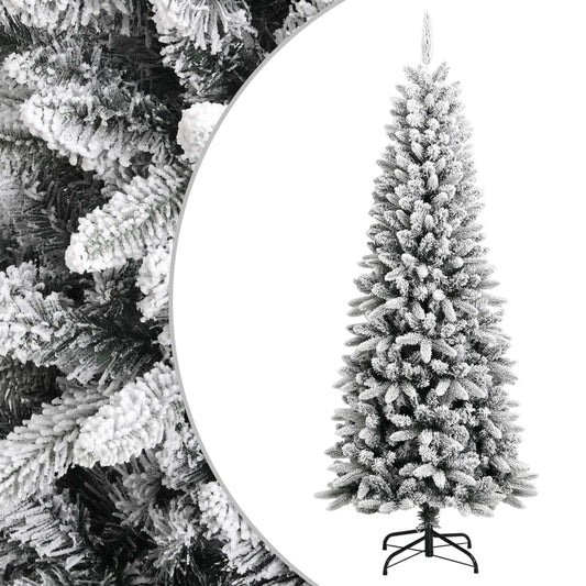 vidaXL Artificial Christmas Tree with Flocked Snow 180 cm PVC&PE
