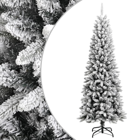 vidaXL Artificial Christmas Tree with Flocked Snow 240 cm PVC&PE