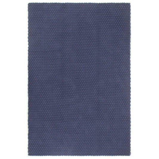 vidaXL Rug Rectangular Navy Blue 80x160 cm Cotton