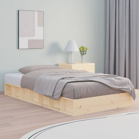 vidaXL Bed Frame 90x190 cm Single Solid Wood
