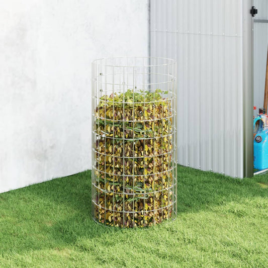 vidaXL Garden Composter íÖ50x100 cm Galvanised Steel