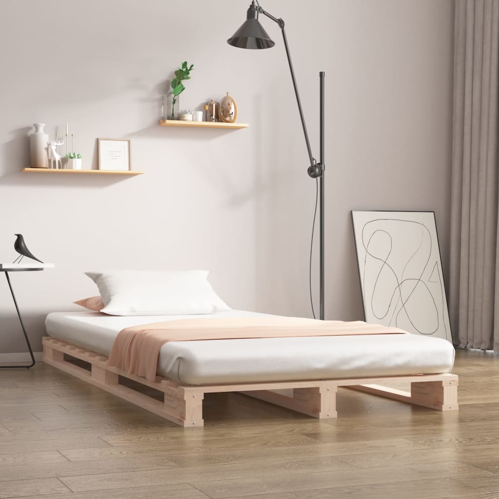 vidaXL Pallet Bed 90x190 cm Single Solid Wood Pine