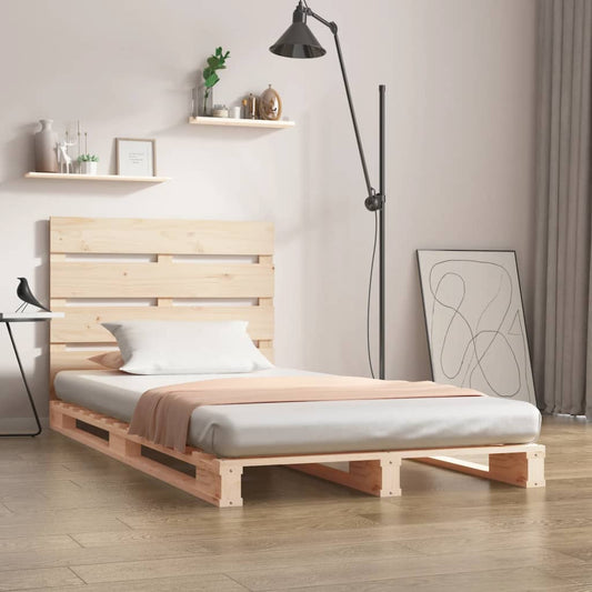 vidaXL Bed Frame 100x200 cm Solid Wood Pine