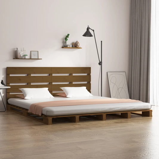 vidaXL Bed Frame Honey Brown 120x200 cm Solid Wood Pine