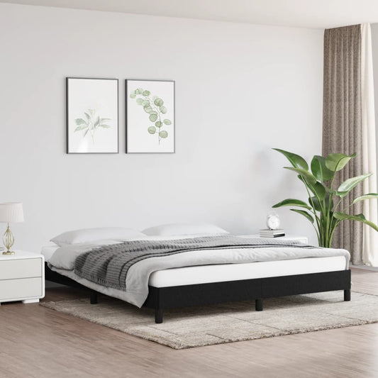 vidaXL Bed Frame Black 180x200 cm Super King Fabric