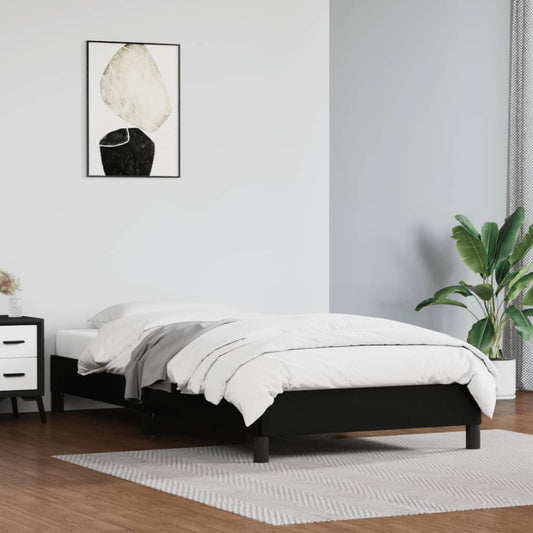 vidaXL Bed Frame Black 90x190 cm Single Faux Leather