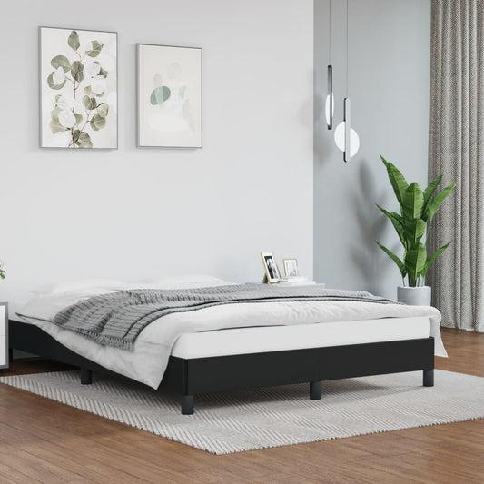 vidaXL Bed Frame Black 135x190 cm Double Faux Leather