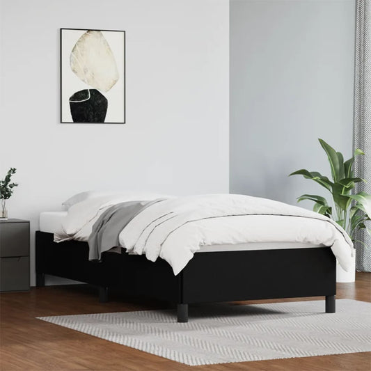 vidaXL Bed Frame Black 90x190 cm Single Faux Leather