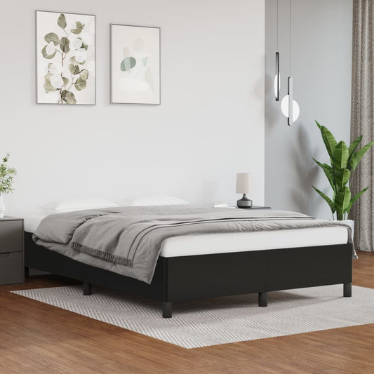 vidaXL Bed Frame Black 135x190 cm Double Faux Leather