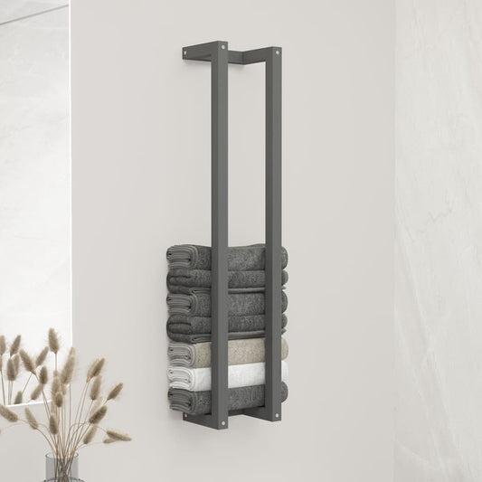 vidaXL Towel Rack Grey 23x18x110 cm Solid Wood Pine