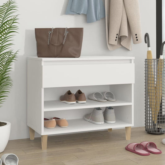 vidaXL Shoe Cabinet White 70x36x60 cm Engineered Wood